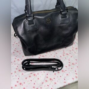 Tory Burch Classic Black Leather Satchel